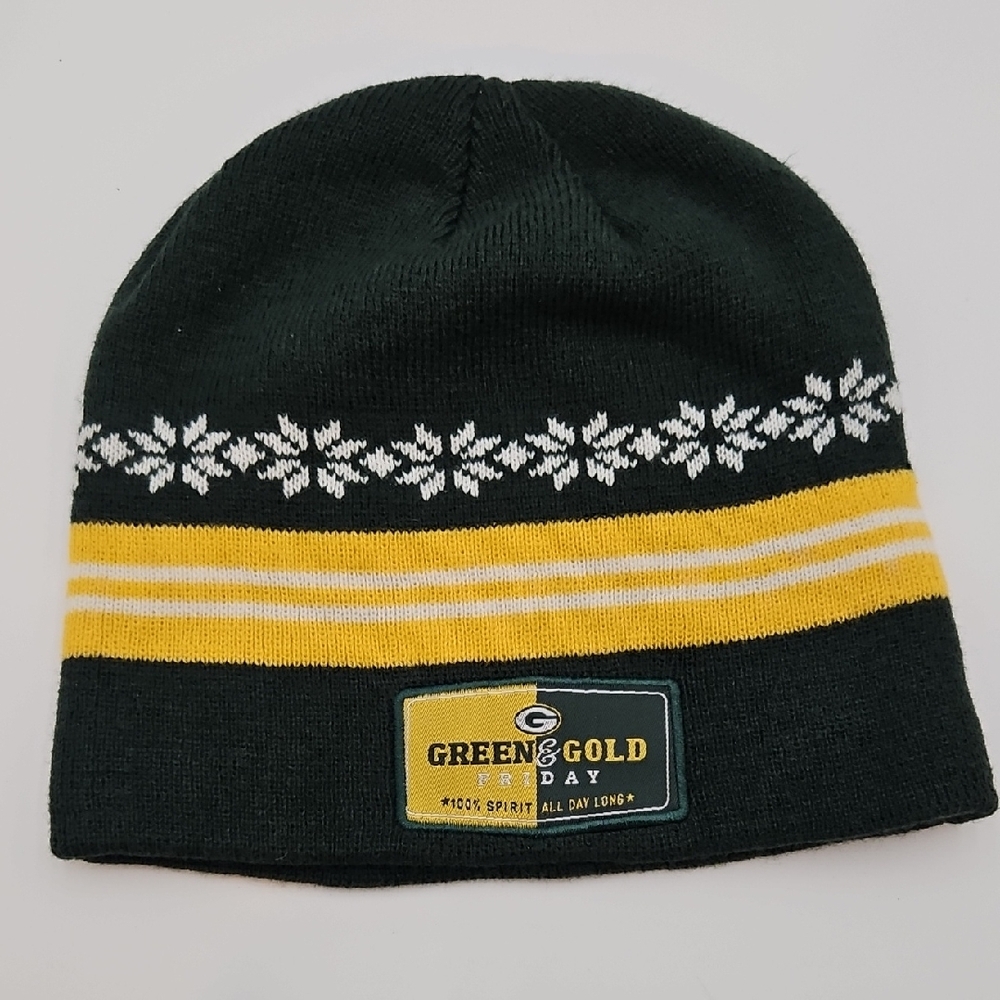 Green & Gold Greenbay Packers Knit Beanie Hat Citgo NWOT Football